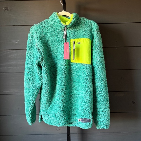 Southern Marsh Jackets & Blazers - Southern Marsh Mint and Gray Sherpa Jacket